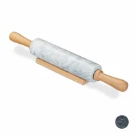 Relaxdays 4052025916145 rolling pin Marble, Wood Smooth surface 480 mm