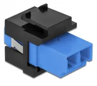 Delock Keystone-Modul LC Duplex Buchse zu LC Duplex Buchse - Modultyp: Keystone - Anschluss Front: Buchse LC - Anschluss Rück: Buchse LC - Medientyp: Keystone - Schirmung: Nein - Detailfarbe: Blau - Schwarz