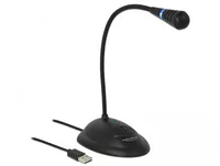 DELOCK USB-Mikrofon mit Standfuß MuteOnOff-Taste 1.7m