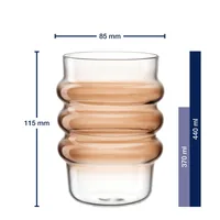 Leonardo Trinkglas Sole 440 ml, 2 Stück, Apricot - Glas Typ: Trinkglas - Material: Glas - Borosilikatglas - Detailfarbe: Aprikose - Höhe: 12.1 cm - Verpackungseinheit: 2 Stück - Volumen: 440 ml