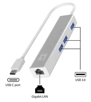 LevelOne Gigabit USB-C Network Adapter with USB Hub