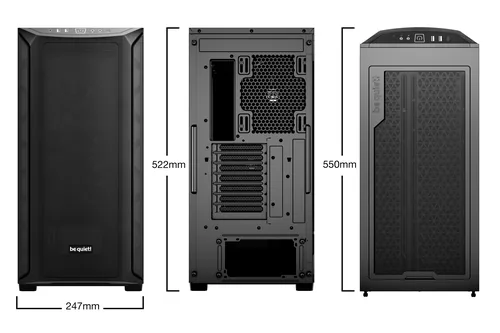 be quiet! PC-Gehäuse Shadow Base 800 Schwarz - Unterstützte Mainboards: E-ATX - ATX - Micro-ATX - Mini-ITX - Detailfarbe: Schwarz - Anzahl Lüfterplätze: 8 - Sichtfenster: Ja - Netzteil vorinstalliert: Nein - Gehäuse Bauart: Mid-Tower