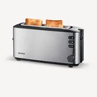 Automatik-Langschlitztoaster AT 2515 (silber, 1.000 Watt, für 2 Scheiben Toast)