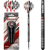 Karella Dartpfeile Steeldart HiPower 22g, 3 Stück – Schwarz - Nachhaltigkeit: Nicht angegeben - Dart Art: Steel Dart - Detailfarbe: Schwarz - Material: Metall - Gewicht: 22 g