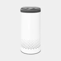 Brabantia Wäschekorb, 35 L dunkelgrau / weiss