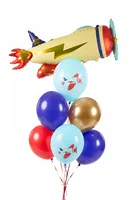 Partydeco Luftballon Flugzeug Mehrfarbig, Ø 30 cm, 6 Stück - Packungsgrösse: 6 Stück - Grösse: 30 cm - Motiv: Flugzeug - Produkttyp: Luftballon - Material: Naturkautschuk - Detailfarbe: Mehrfarbig