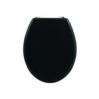 MSV Toilettensitz Schwarz matt - Breite: 36.5 cm - Länge: 42.5 cm - Detailfarbe: Schwarz matt