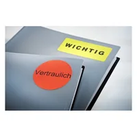 Avery Zweckform Runde Etiketten Ø 63.5 mm, 25 Blatt, Neonrot - Klebehaftung: Stark haftend - Drucker Kompatibilität: Laser - Anzahl Blatt: 25 × - Papierformat: A4 - Anzahl Etiketten: 300 - Etikettengrösse: 0 mm