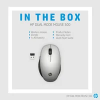 HP Maus 300 Dual Mode Kabellos BTUSB-A Weiß