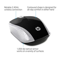HP Wireless 200 mouse Ufficio Ambidestro RF Wireless Ottico 1000 DPI