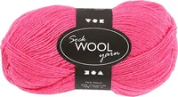 Creativ Company Wolle 50 g für Socken, Pink - Packungsgrösse: 1 Stück - Länge: 200 m - Material: Nylon - Wolle - Detailfarbe: Pink - Waschbar bei: 30 °C - Nadelstärke: 2 mm