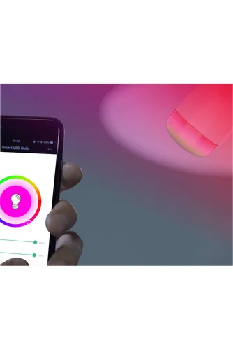 WOOX Leuchtmittel WiFi Smart Bulb RGB+WW E27, 6W, 2700K-6500K - Lampensockel: E27 - Farbtemperatur Kelvin: 2700 bis 6500 K - Aussenanwendung: Nein - Gesamtleistung: 6 W - Leuchten Kategorie: Leuchtmittel - Lichtfarbe: RGBW - farbig + weiss