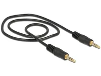 Delock Klinkenkabel 3,5 mm 3 Pin Stecker > Stecker 0,5 m schwarz