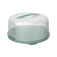 Rotho Tortenbutler Fresh hoch, Grün/Transparent - Produkttyp: Tortenbutler - Materialtyp: Kunststoff - Material: Polypropylen (PP) - Detailfarbe: Transparent - Grün - Anzahl Etagen: 1 × - Stapelbar: Nein