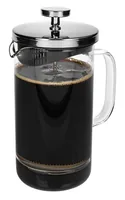 FURBER Kaffeebereiter 1 l, Schwarz/Transparent - Materialtyp: Glas - Material: Borosilikatglas - Zubereitungssystem: French Press - Detailfarbe: Transparent - Schwarz - Anzahl Tassen: 8 × - Fassungsvermögen: 1 l