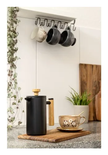 FURBER Kaffeebereiter 0.75 l, Schwarz - Materialtyp: Metall - Material: Edelstahl - Zubereitungssystem: French Press - Detailfarbe: Schwarz - Anzahl Tassen: 6 × - Fassungsvermögen: 0.75 l
