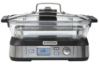 Cuisinart Dampfgarer Digital Steam Cooker - Detailfarbe: Silber - Ausstattung: Beleuchtetes Display - Warmhaltefunktion - Glasdeckel - Funktionen: Wärmen - Dampfgaren - Leistung: 1800 W