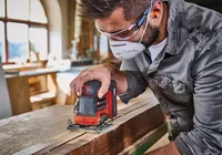 Einhell Akku-Schwingschleifer TE-OS 18/113 Li – Solo - Ausstattung: Ohne Akku & Ladegerät - Set: Nein - Produktkategorie: Schwingschleifer - Werkzeugaufnahme: Micro-Klettverschluss - Akkusystem: Einhell Power X-Change - Spannung: 18 V