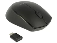 Delock Mobile Maus 12526 USB Type-C kabellos - Maus-Typ: Mini - Maus Features: Scrollrad - Bedienungsseite: Universal - Detailfarbe: Schwarz - Verbindungsart: Kabellos - Schnittstelle: USB-C