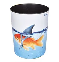 Läufer Papierkorb Goldfisch, 13 l - Fassungsvermögen: 13 l - Höhe: 30 cm - Anzahl Behälter: 1 - Material: Kunststoff - Detailfarbe: Mehrfarbig - Form: Rund