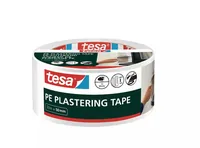tesa PE Putzband, Weiss, 33 m x 50 mm - Breite: 50 mm - Zertifikate: Keine Zertifizierung - Länge: 33000 mm - Eigenschaften: Keine Eigenschaft - Produkttyp: Abdeckband - Anwendung: Innenbereich
