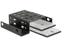 DELOCK Einbaurahmen 2x 2.5"" zu 5.25"" Metall schwarz