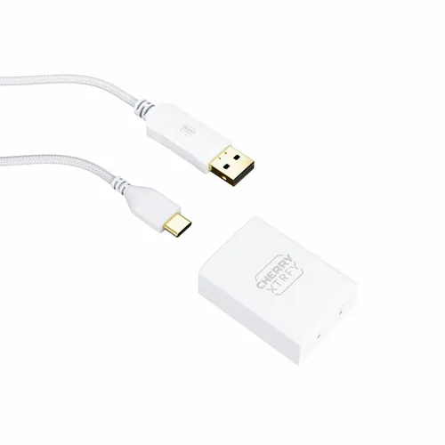 Cherry Gaming-Maus XTRFY M68 Pro Weiss - Maus Features: Programmierbare DPI-Einstellung - Umschaltbare DPI-Auflösung - Seitliche Zusatztasten - Scrollrad - Bedienungsseite: Rechtshänder - Detailfarbe: Schwarz - Gewicht: 55 g - Verbindungsart: Kabellos - S