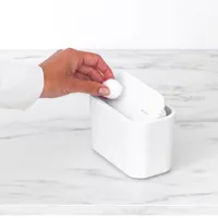 Brabantia Kosmetikeimer Mindset Weiss - Fassungsvermögen: 0 l - Höhe: 9.9 cm - Anzahl Behälter: 1 - Detailfarbe: Weiss - Form: Eckig - Material: Recycling Kunststoff