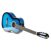 MAX Konzertgitarre SoloArt Set Blau - Griffbrett: Ahorn - Decke: Linde - Decke massiv: Nein - Gitarrengrösse: 4/4 - Mensur: 65 cm - Ausführung: Rechtshänder