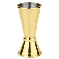 Paderno Cocktail-Doppelmass 40/20 ml, Gold - Materialtyp: Metall - Material: Edelstahl - Detailfarbe: Gold - Set: Nein - Fassungsvermögen: 0.04 l - 0.02 l - Betriebsart: Manueller Betrieb
