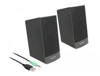 Delock PC-Lautsprecher Stereo 2.0 - Audiokanäle: 2.0 - Detailfarbe: Schwarz - Schnittstellen: 3.5 mm Klinke - USB Typ A - Ausstattung: Lautstärkeregler