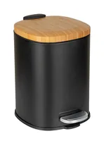 Wenko Treteimer Fianema 3 l, Schwarz - Fassungsvermögen: 3 l - Anzahl Behälter: 1 - Detailfarbe: Schwarz - Form: Rund - Material: Stahl
