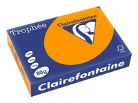 Clairefontaine Kopierpapier Trophée A4, 80 g/m², Orange, 500 Blatt - Geeignet für Drucker: Universal - Grammatur: 80 g/m² - Papiertyp: Kopierpapier - Materialeigenschaften: Holzfrei - Verpackungseinheit: 500 Stück - Papierformat: A4
