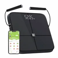 HAMMER Körperanalysewaage Body Screen TX Schwarz - Displaytyp: LED - Personenwaage Funktionen: BMI Messung - Muskelmasse - Gewicht - Magermasse - Fettanteil - App kompatibel: Ja - Produkttyp: Analysewaage - Farbe: Schwarz