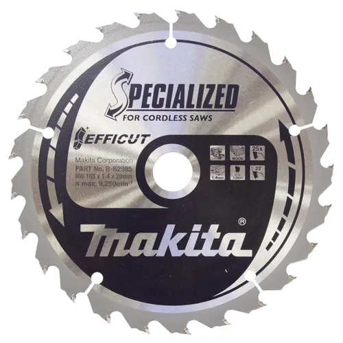 Makita B-62985 EFFICUT Sägeb.165x20x25Z