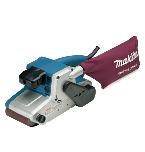 Makita Bandschleifer 9404J, 100 mm,  1010 W - Ausstattung: Ohne Zubehör - Betriebsart: Netzbetrieb - Produktkategorie: Bandschleifer - Set: Nein - Akkusystem: Netzbetrieb (kein Akku) - Werkzeugaufnahme: Wechselsystem