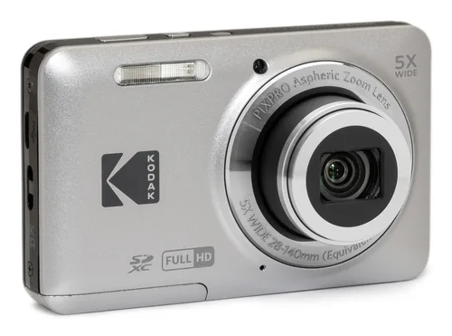 Kodak Fotokamera PixPro FZ55 – Silber - Bildsensortyp: CMOS - Bildsensor Auflösung: 16 Megapixel - Widerstandsfähigkeit: Keine Angabe - Speicherkartentyp: SD - SDHC UHS-II - SDXC UHS-II - Bauform Kamera: Kompakt - GPS: Nein