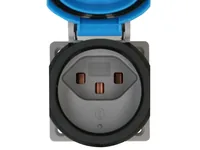 Max Hauri Einbausteckdose IP55 Typ 23 L+N+PE - Steckertyp Ausgang: T23 - Schutzklasse: IP55 - Montage: Steckdose - Serie: Standard - E-Nr.: 663501009 - FI: Ohne