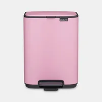 Brabantia Kosmetikeimer Bo 4 l, Pink - Anzahl Behälter: 1 - Detailfarbe: Pink - Form: Eckig - Fassungsvermögen: 4 l - Höhe: 26.8 cm - Material: Kunststoff - Metall