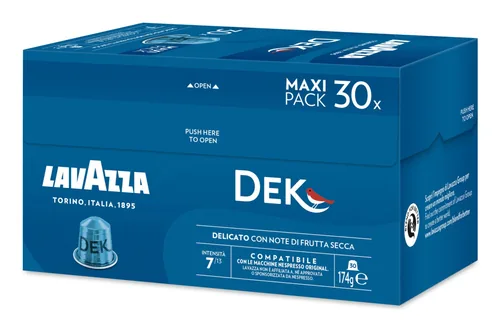 Lavazza Kaffeekapseln Decaf Easy Day Kaffee 30 Stück - Entkoffeiniert: Ja - Produktionsland: Italien - Packungsgrösse: 30 Stück - Geschmacksrichtung: Keine - Getränkeart: Espresso - Kaffeeart: Nespresso Kapseln
