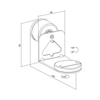 LogiLink BP0207W speaker mount Wall Plastic, Steel White