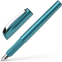 Schneider Füllfederhalter Ceod Shiny M Teal - Strichstärke: Medium (M) - Set: Nein - Verpackungseinheit: 1 Stück - Schriftfarbe: Blau - Anwender: Studenten - Büro - Heimanwender - Erwachsene - Stiftfarbe: Blaugrün