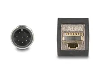 Delock M12 Kabel A-kodiert 8 Pin Stecker zu RJ45 Buchse PUR (TPU) 0,5 m