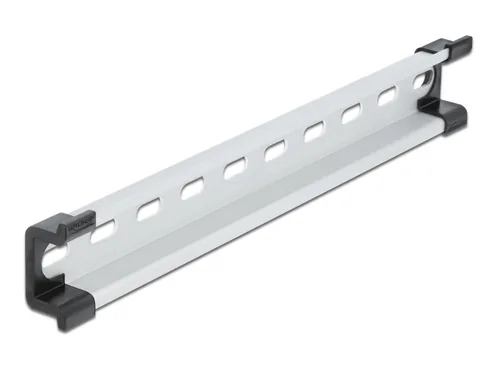 Delock Hutschiene/DIN Rail 35 x 15 mm, 25 cm aus Aluminium - Detailfarbe: Grau - Montage: Wand - Schaltschrank - Aufputz