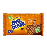 Ovomaltine Schokoladenriegel Ovo Break Waffelriegel 156 g - Produkttyp: Milch - Nährwertangabe pro: 100 g - Energiegehalt (in kj): 2108 KJ - Energiegehalt (in kcal): 504 Kcal - Fett: 24.7 g - Gesättigte Fettsäuren: 8.7 g