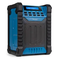Audizio Baustellenradio Temi Blau - Widerstandsfähigkeit: IP54 - Radio Tuner: DAB+ - FM - Stromversorgung: Akkubetrieb - Netzbetrieb - Detailfarbe: Blau - Streaming Formate: Keine - Ausstattung: Display - Lautstärkeregler - Senderspeicher
