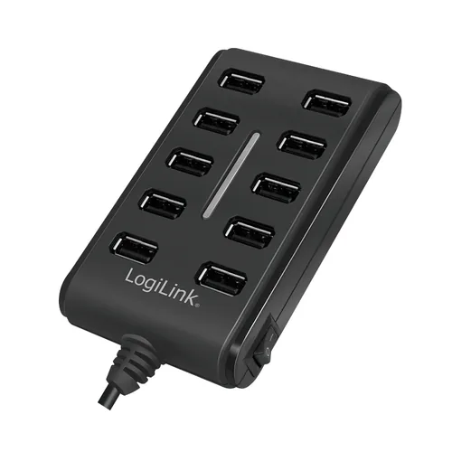 LogiLink UA0125 interface hub USB 2.0 480 Mbit/s Black