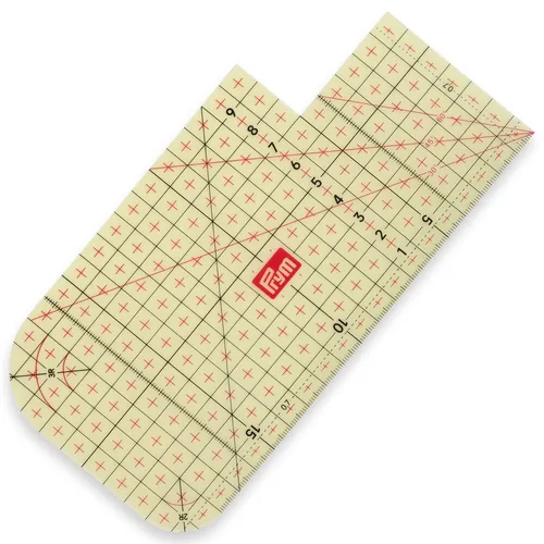 Prym Bügellineal 20 x 10 cm, Transparent - Verpackungseinheit: 1 Stück - Detailfarbe: Transparent - Produkttyp: Bügellineal