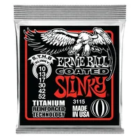 Ernie Ball Gitarrensaiten 3115 Slinky Coated Titanium – ST 10-52 - Packungsgrösse: Satz - Zu Instrument: E-Gitarre - Saitenanzahl: 6-Saiter