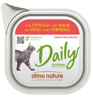 Almo Nature Nassfutter Daily mit Kalb 100g - Tierbedürfnis: Kein besonderes Bedürfnis - Geschmacksrichtung: Kalb - Zertifikate: Keine Zertifizierung - Fleischsorte: Kalb - Packungsgrösse: 100 g - Futtereigenschaft: Getreidefrei - Glutenfrei
